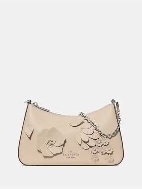 Kate Spade Margot Floral Applique Shoulder Bag Milk Glass Multi